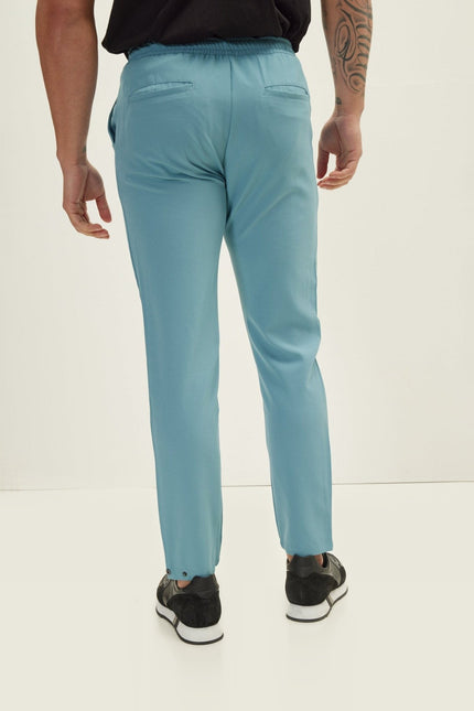 Tailored Drawstring Jogger Pants - Teal