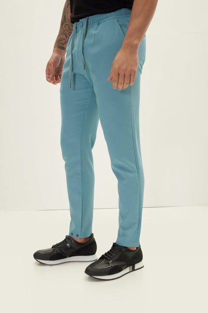 Tailored Drawstring Jogger Pants - Teal
