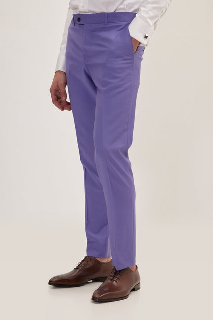 Super 120s Merino Wool Single-Breasted Suit - Violet