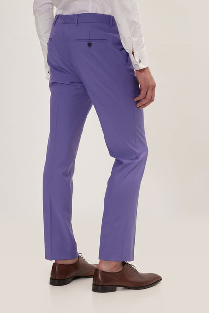 Super 120s Merino Wool Single-Breasted Suit - Violet