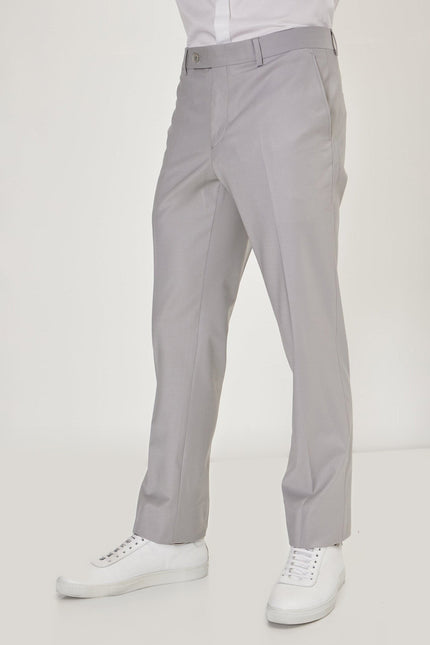 Super 120s Merino Wool Single-Breasted Suit - Smoke Grey