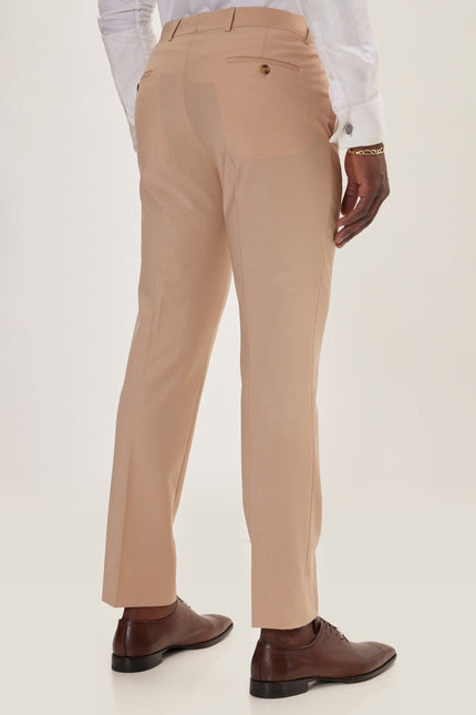 Super 120s Merino Wool Single-Breasted Suit - Tan