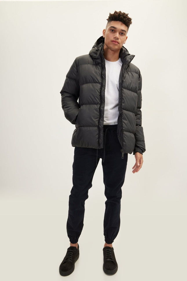 Padded Puffer Jacket - Black