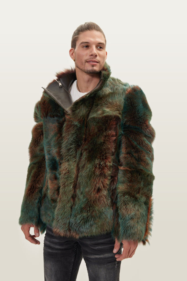 Reversible Toscana Shearling Bomber Jacket - Dark Brown