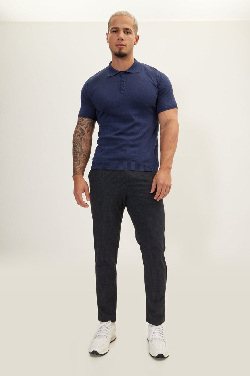 Tailored Stretch Pants - Navy