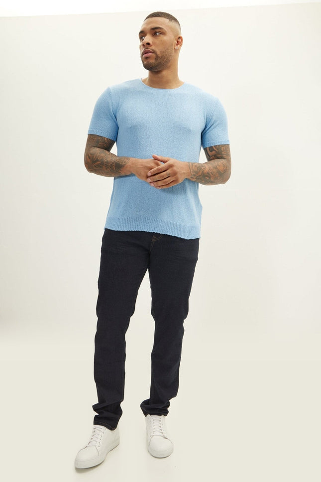 Short-Sleeve Sweater - Blue