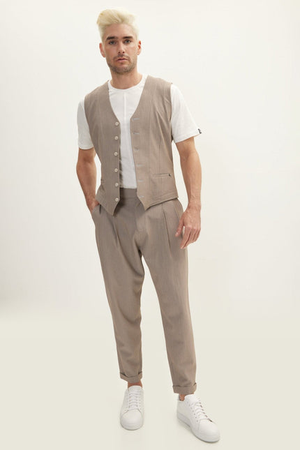 Waffle Stretch Beach Day Pants - Brown