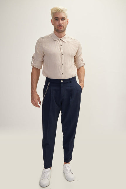 Waffle Stretch Beach Day Pants - Navy