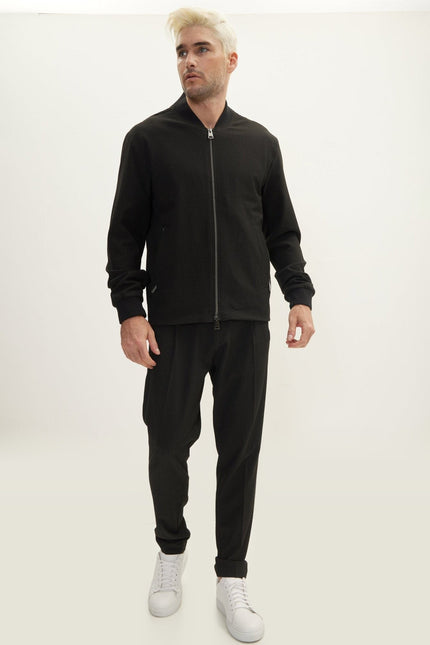 Tailored Drawstring Pants - Black