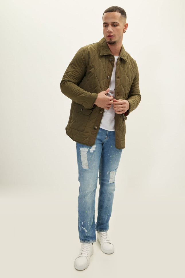 Quilted Field Jacket - Khaki
