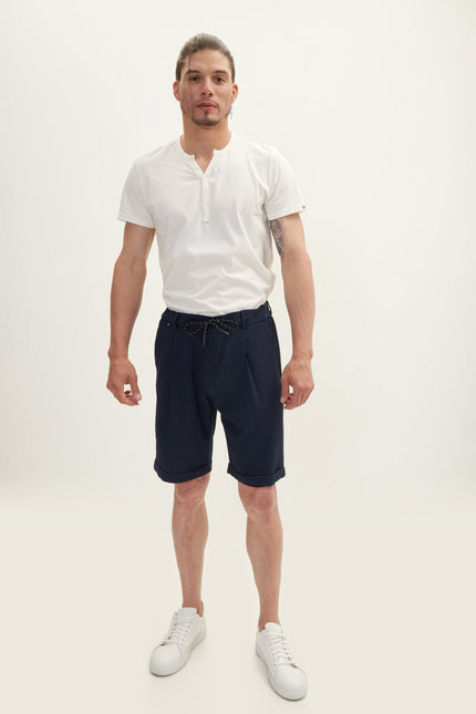 Relaxed Drawstring Casual Shorts - Navy