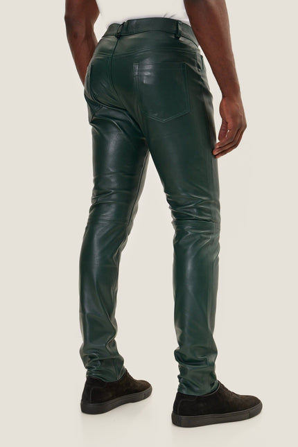 Lambskin Leather Pants - Green