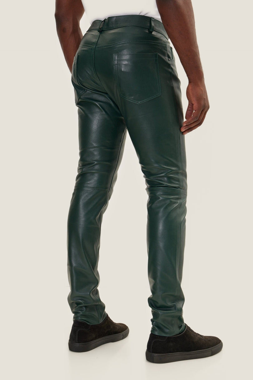 Lambskin Leather Pants - Green