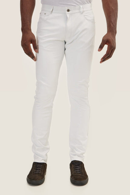 Lambskin Leather Pants - White