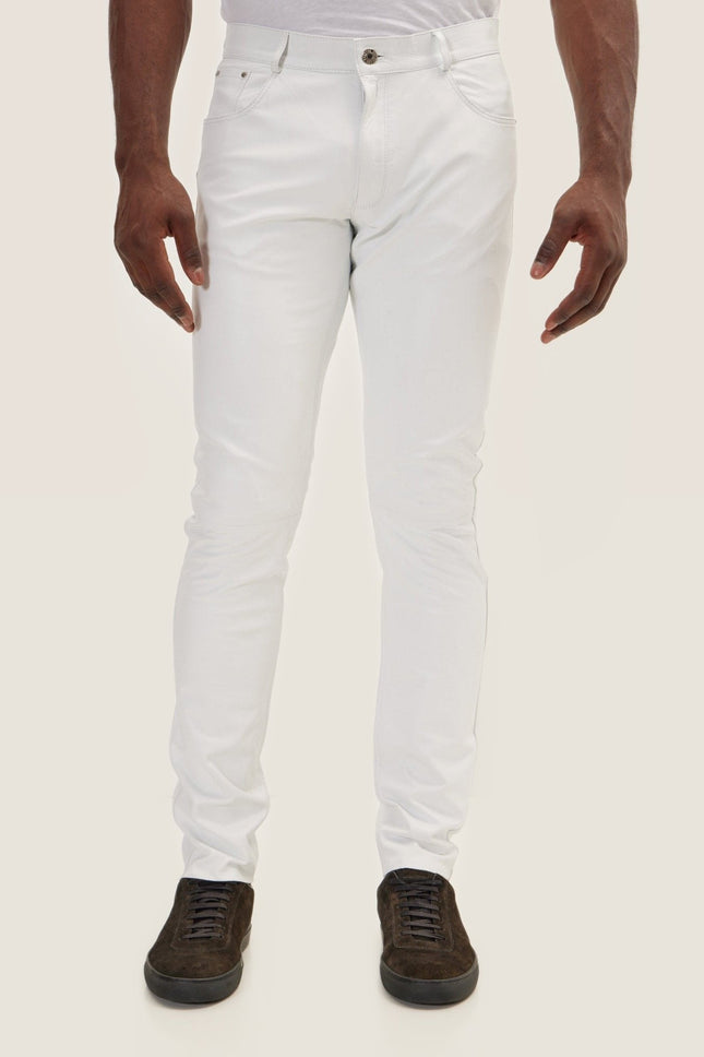Lambskin Leather Pants - White