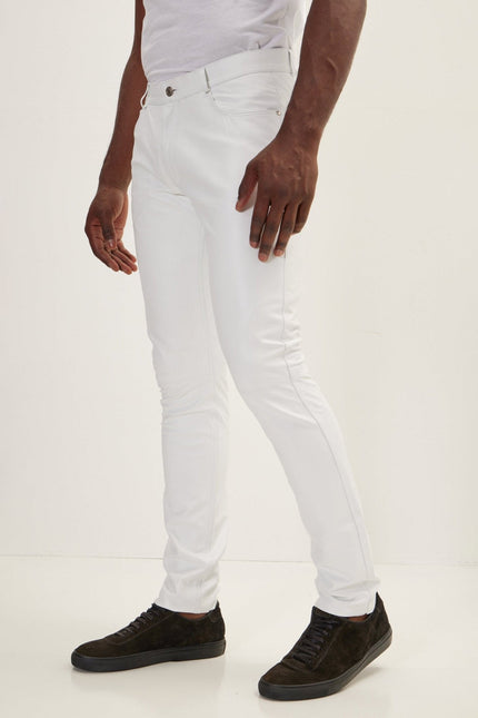 Lambskin Leather Pants - White