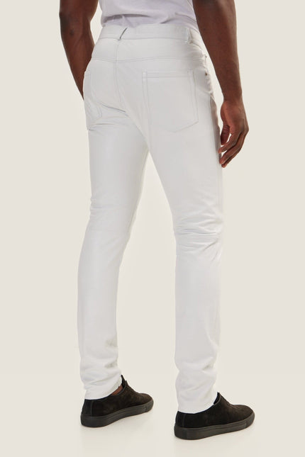 Lambskin Leather Pants - White