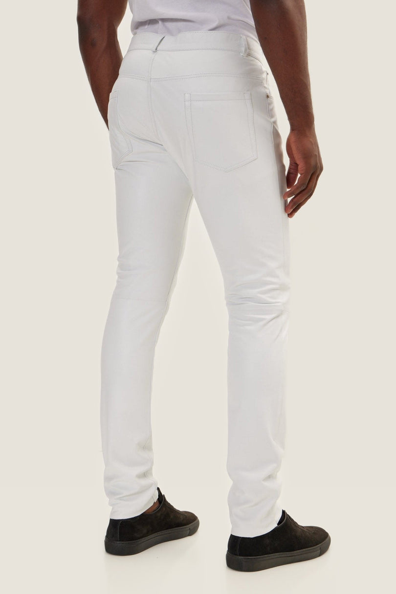 Lambskin Leather Pants - White