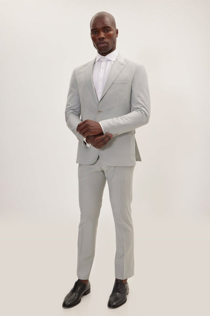 Super 120s Merino Wool Single-Breasted Suit - Mint Green