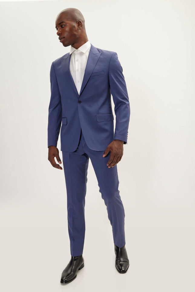 Vitale Merino Wool Single-Breasted Suit - Indigo