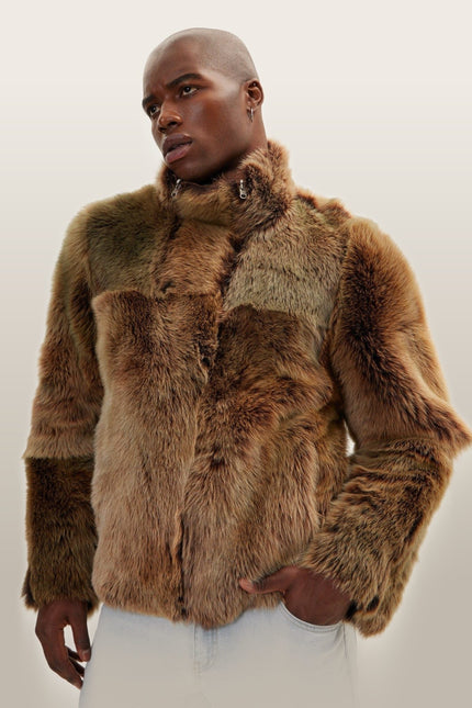 Reversible Toscana Shearling Bomber Jacket - Coffee