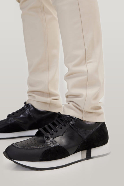 Lambskin Leather Pants - Beige