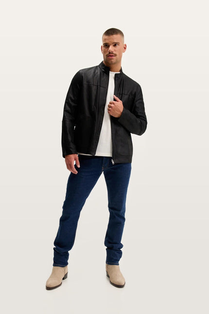 Reversible Suede & Leather Jacket - Black