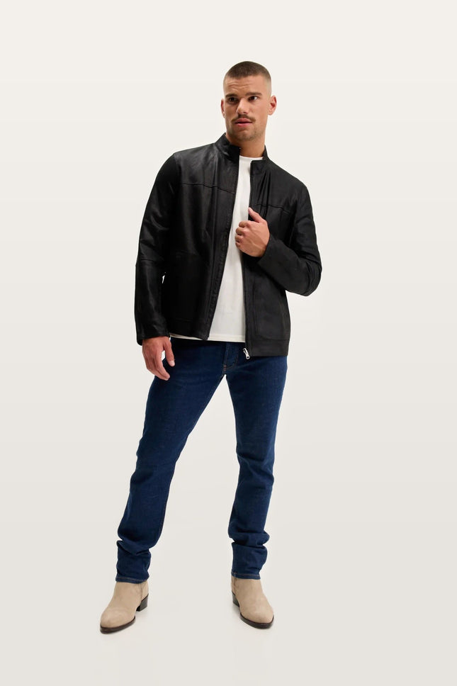 Reversible Suede & Leather Jacket - Black