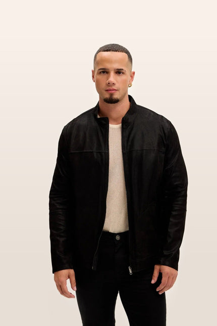 Reversible Suede & Leather Jacket - Black
