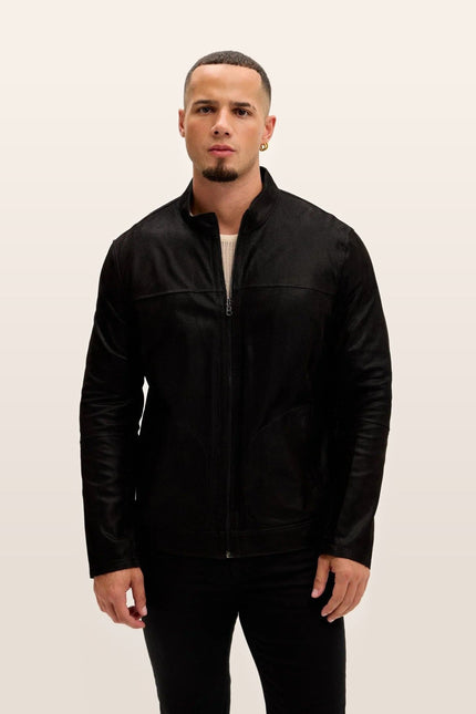 Reversible Suede & Leather Jacket - Black