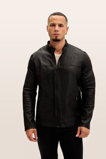Reversible Suede & Leather Jacket - Black