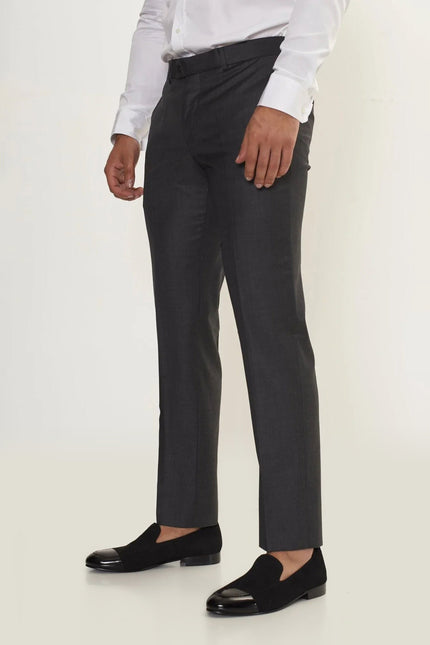 Super 180s Wool and Silk Single-Breasted Suit - Slate Grey