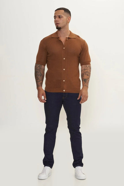 Sheer Mesh Top - Light Brown