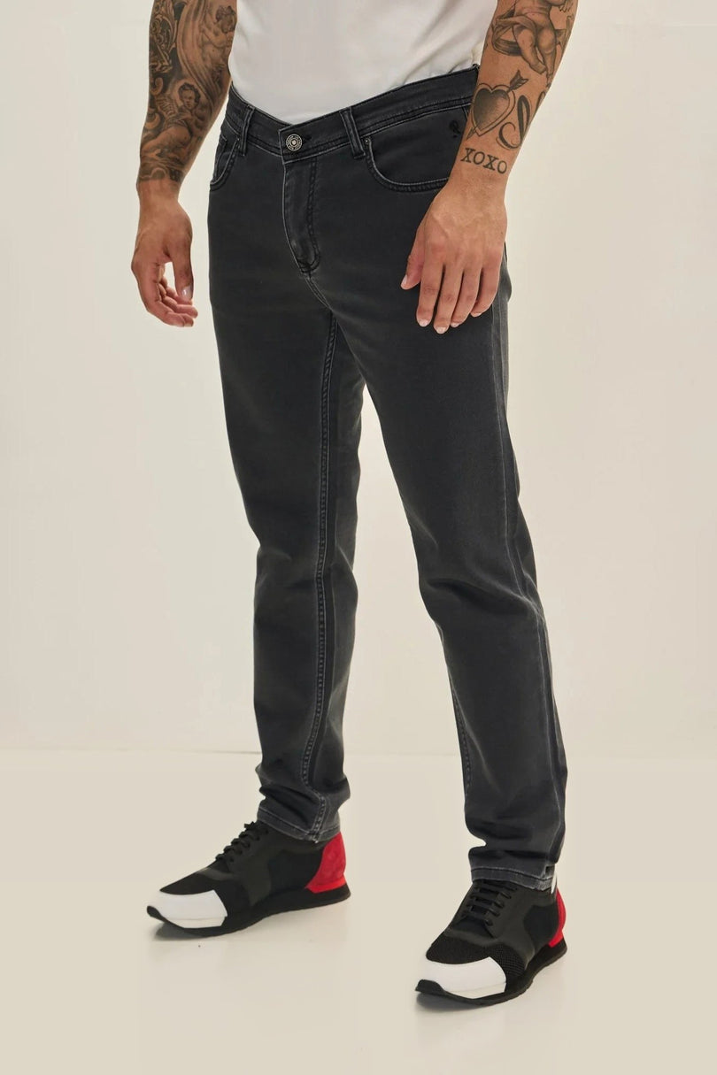 Slim 5-Pocket Denim Pants - Anthracite