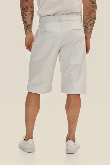 Nappa Lambskin Leather Shorts - White