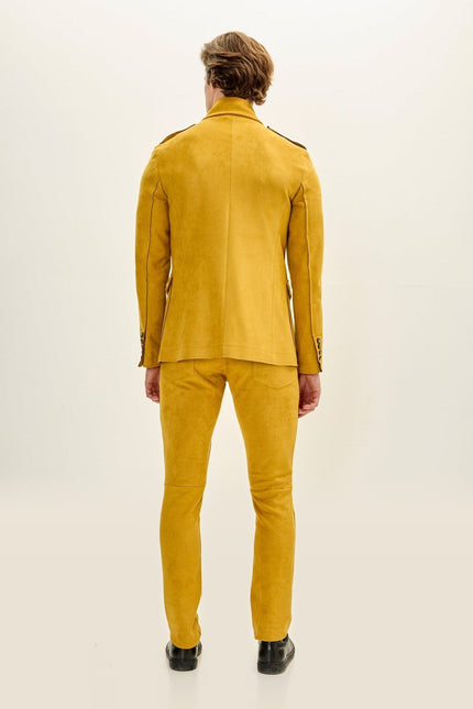 Microsuede Safari Jacket - Mustard