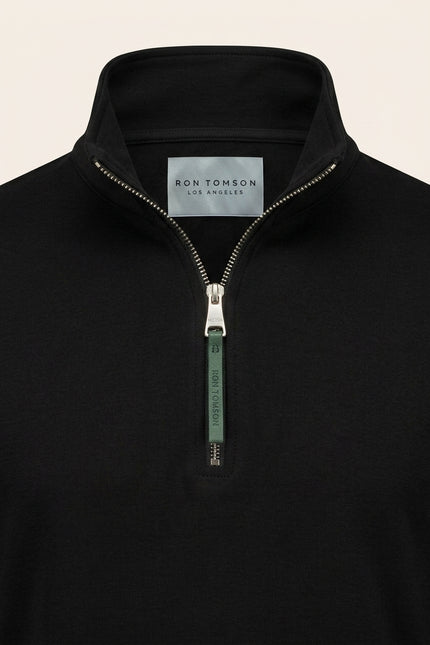 Zipper Up Jumper - Black - Detail