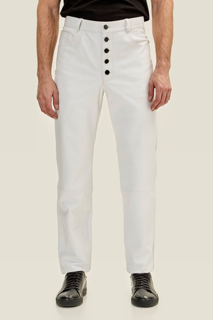 Lambskin Leather Pants - White