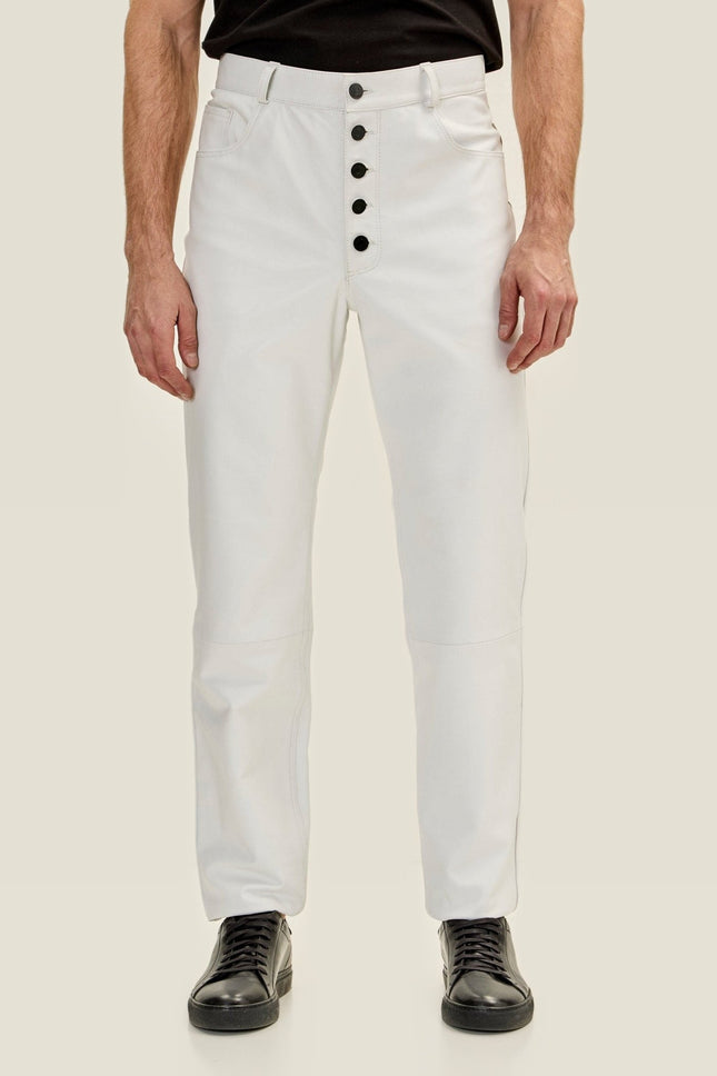 Lambskin Leather Pants - White