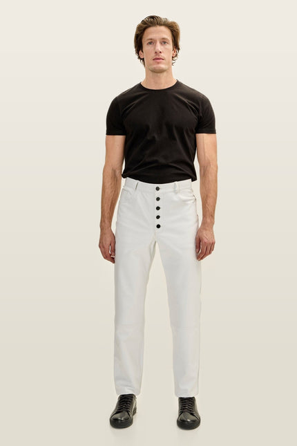 Lambskin Leather Pants - White