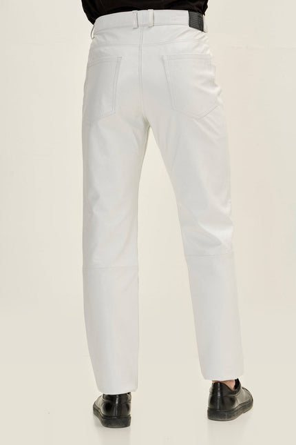 Lambskin Leather Pants - White