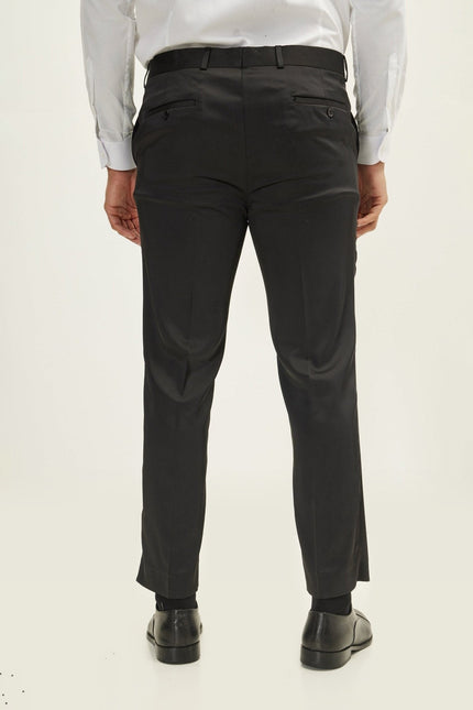 Tailored Tuxedo Pants - Black Shine