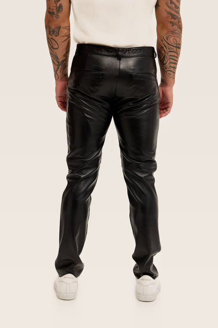 Nappa Lambskin Leather Pants - Black