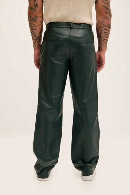 Lambskin Leather Pants - Green