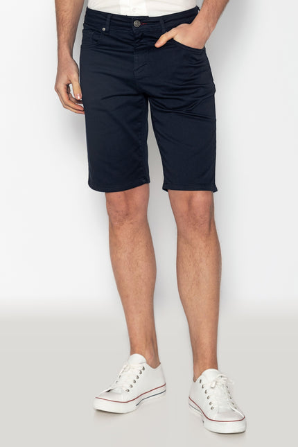 5-Pocket Cotton Shorts - Navy