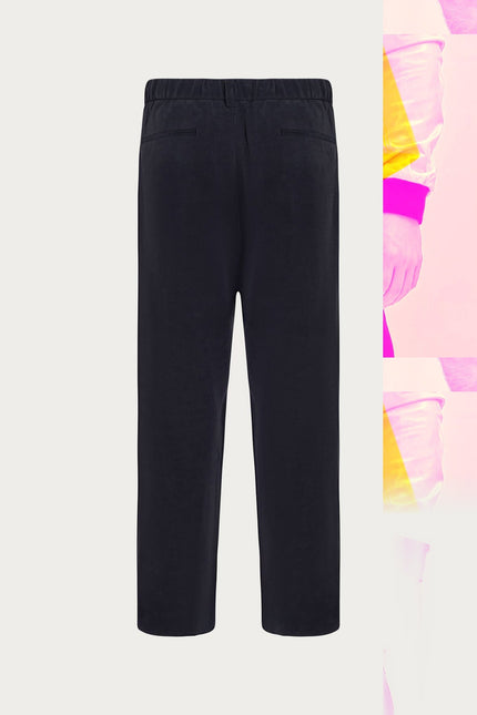 Relaxed Modal Pleated Trousers - Navy