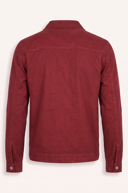Canvas Jacket - Bordeaux - Back View