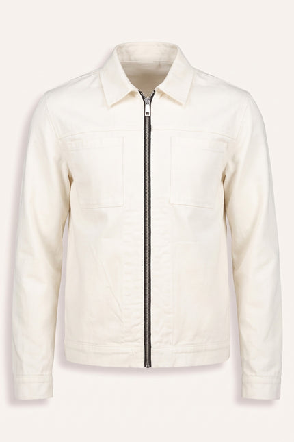 Canvas Jacket - Off White - Front View