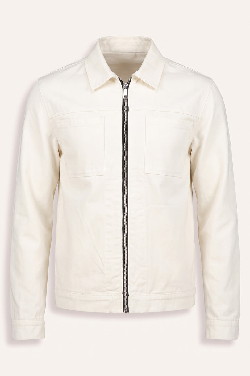 Canvas Jacket - Off White - Front View
