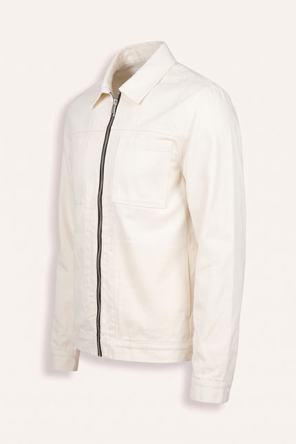 Canvas Jacket - Off White - Side View